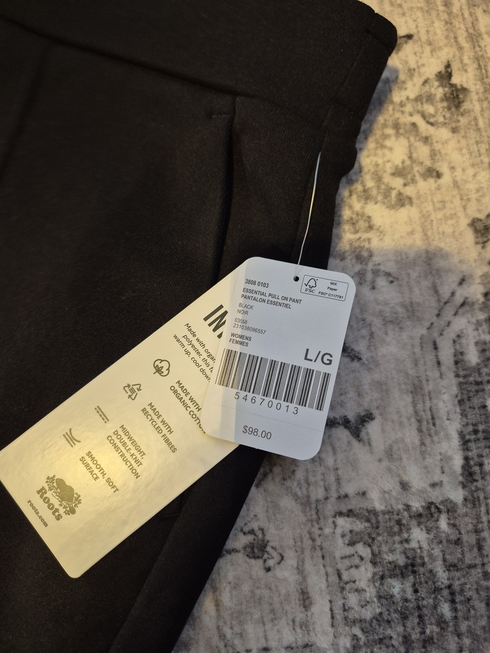 Roots Women's Black Comfortable Pants - Picture 3 of 7